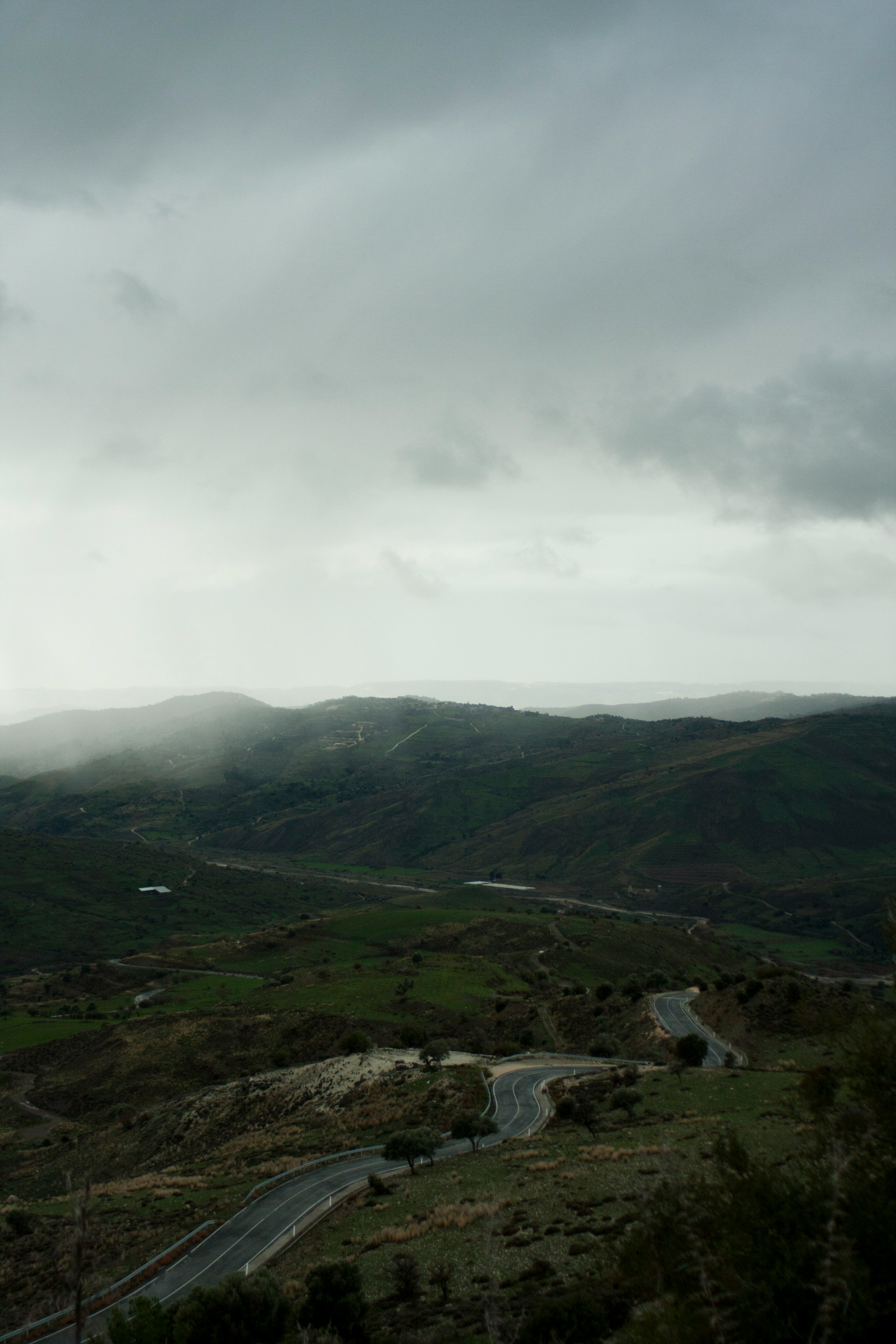 highway near misty mountain